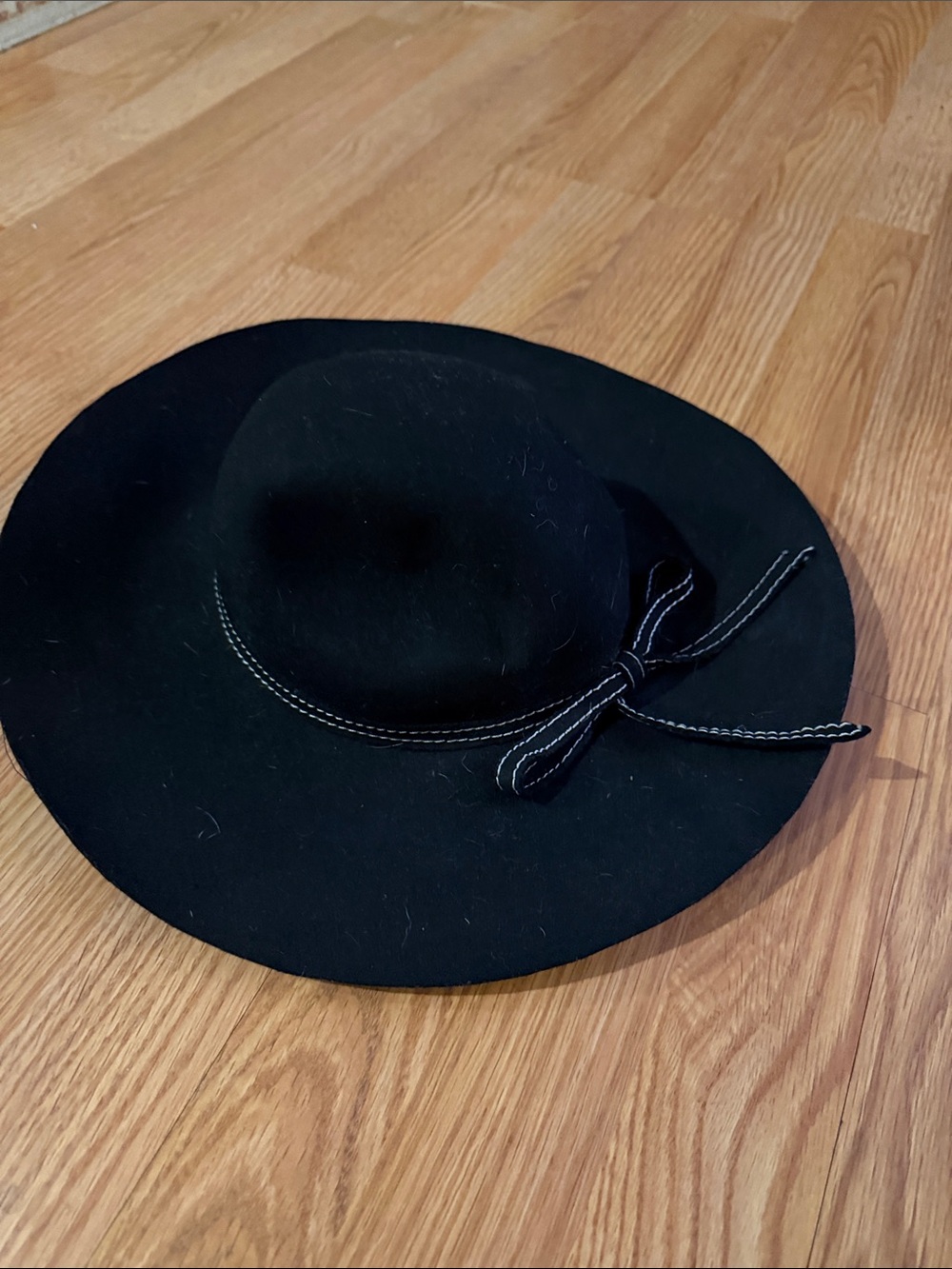 WHBM Wool Hat with Stitched Bow